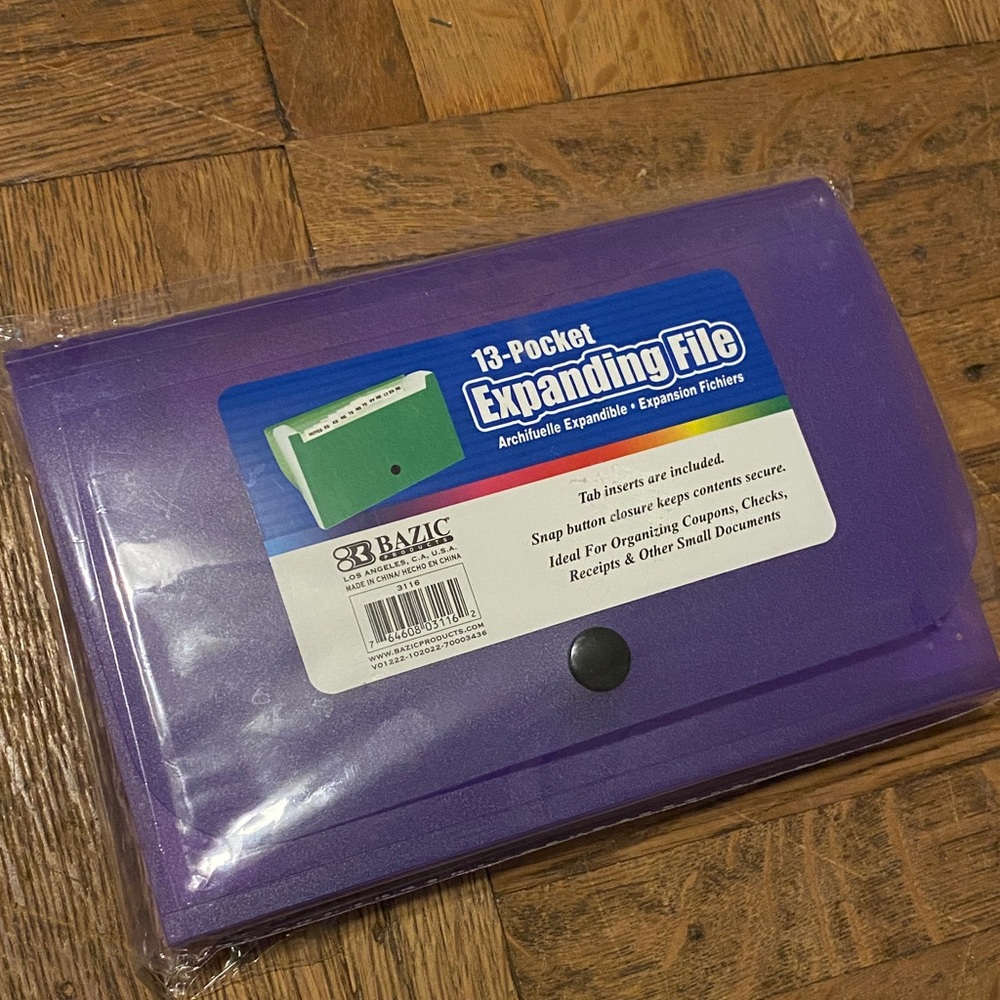 13 pocket expanding file folder for receipts recipes face paint stencil storage